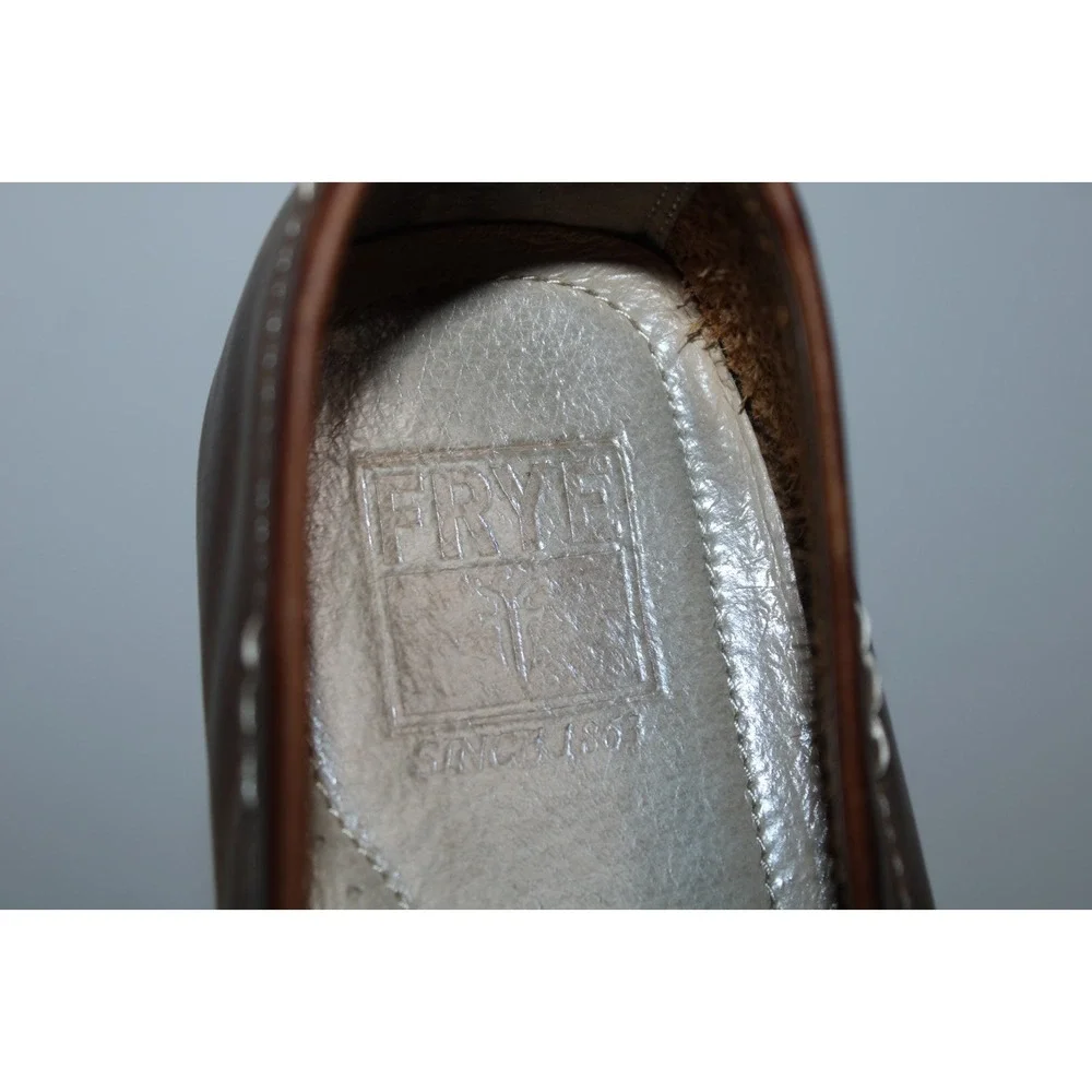Frye Men's Size US 9.5 Brown Leather Lewis Venetian Loafers